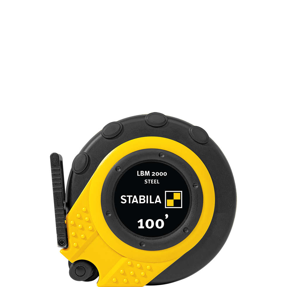 Stabila Tape Measure LBM 2000 STEEL, 100 Feet Imperial Scale, CLOSE