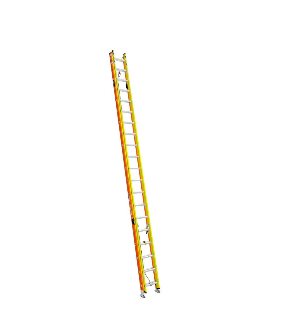 Werner Glidesafe Extension Ladder Fiberglass Tri Rung Type IA 40' T6240