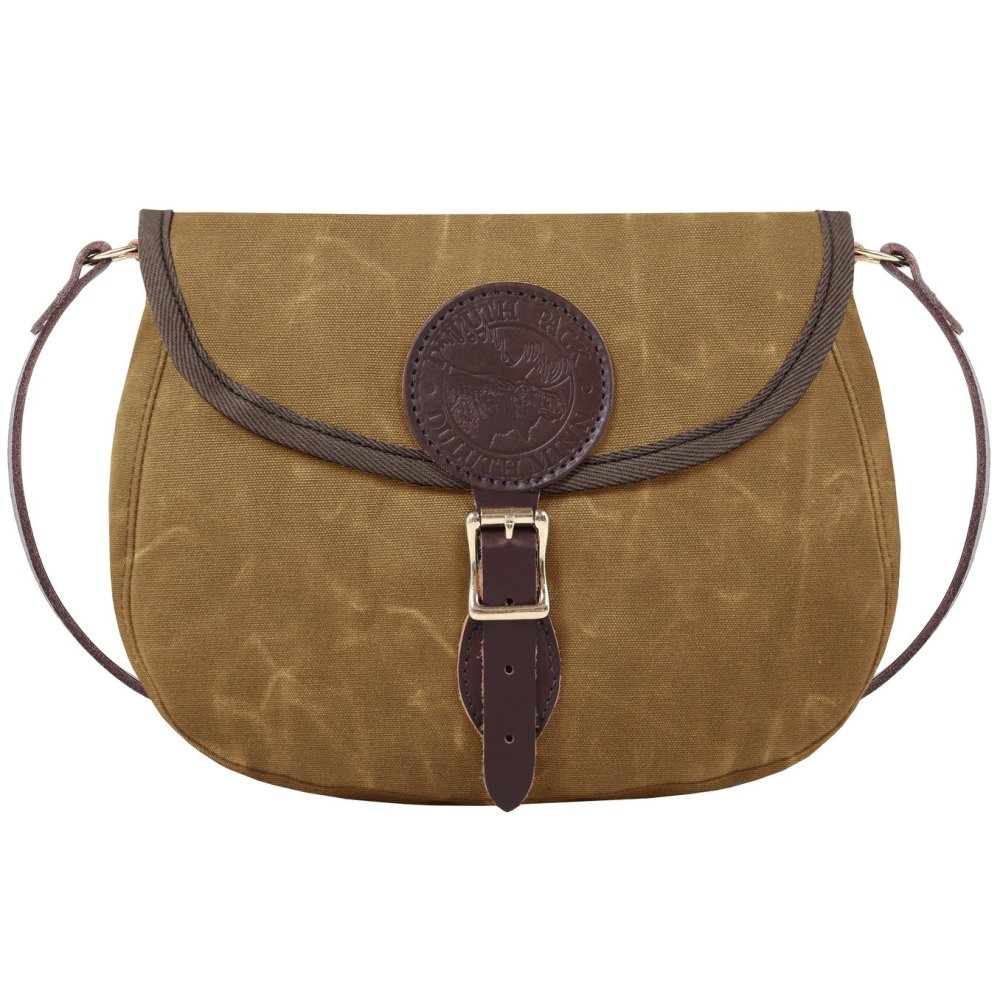 3 Liters Capacity Waxed Khaki Medium Standard Shell Purse