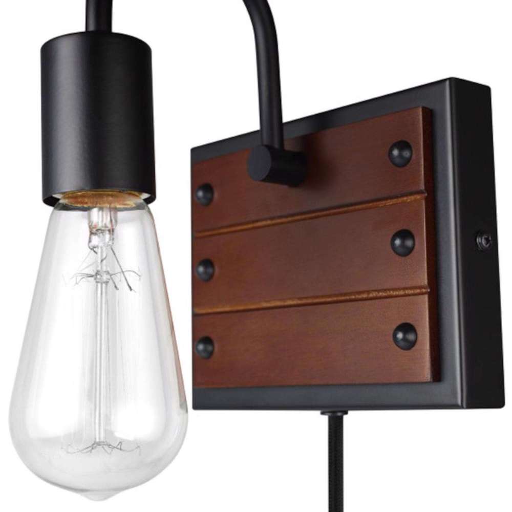 Globe Electric Williams Wall Sconce Matte Black 60W E26 1 Light - 3000007 - By Brand  sku 3000007