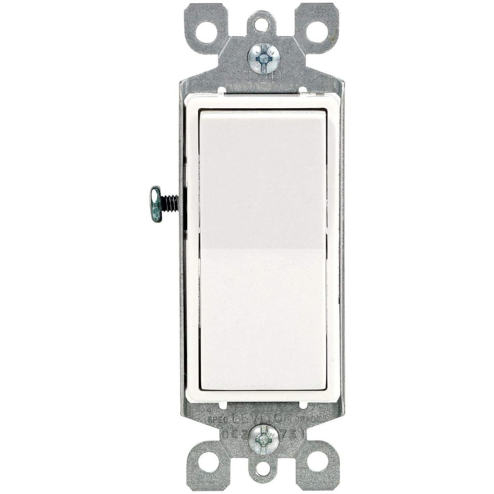 Leviton Decora Rocker Switch Metal White 3-Way Illuminated Light - 3001566 - By Brand  sku 3001566