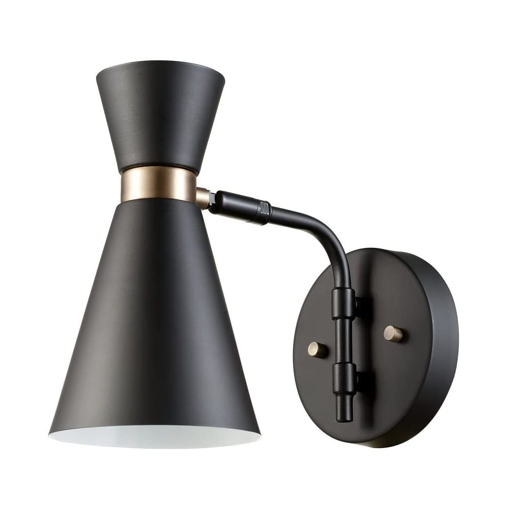 3008639 Globe Electric Belmont Wall Sconce Satin Black Hou sku 3008639
