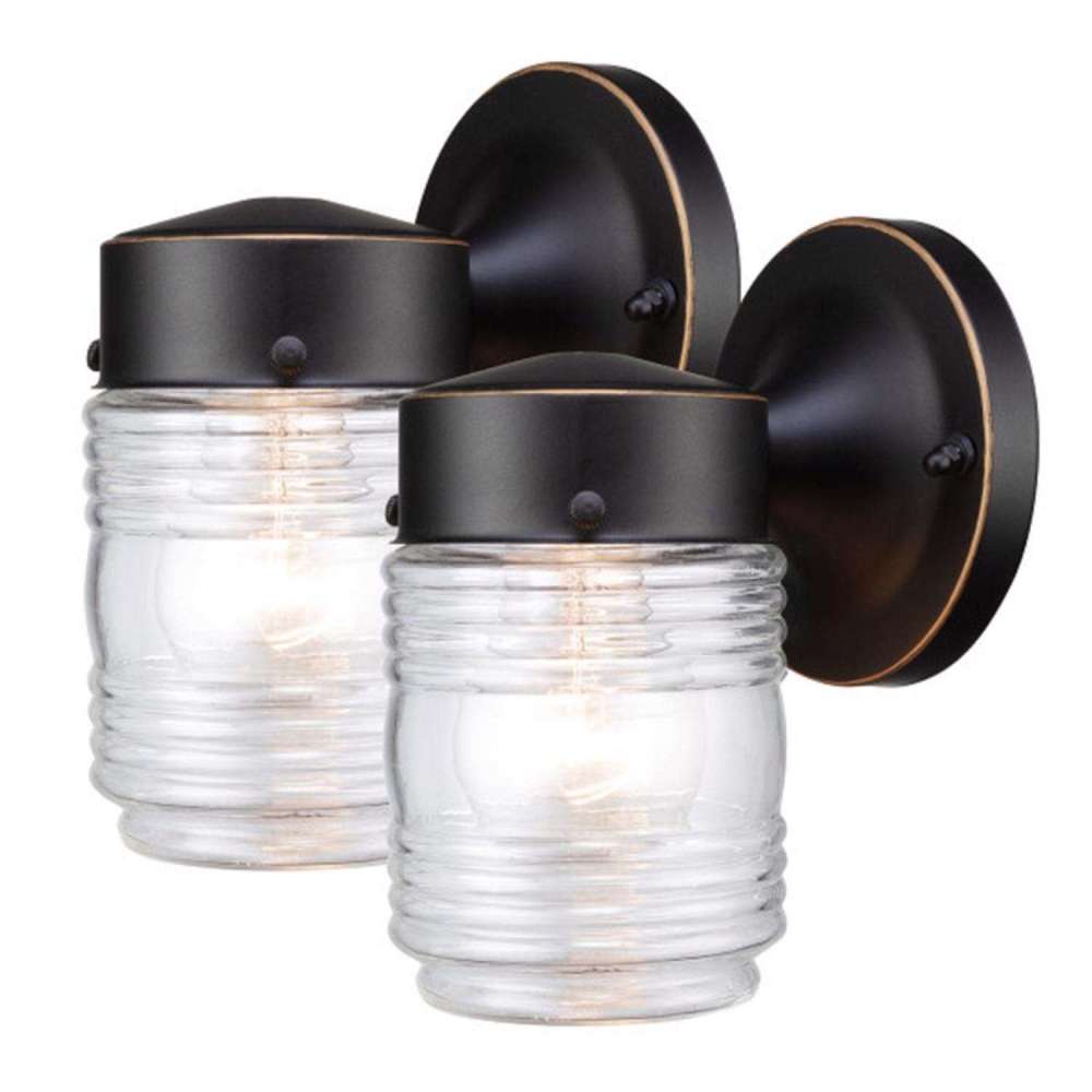 Globe Electric Landis Wall Sconce 60W 1 Light Oil Rubbed Bronze - 3008667 - By Brand  sku 3008667