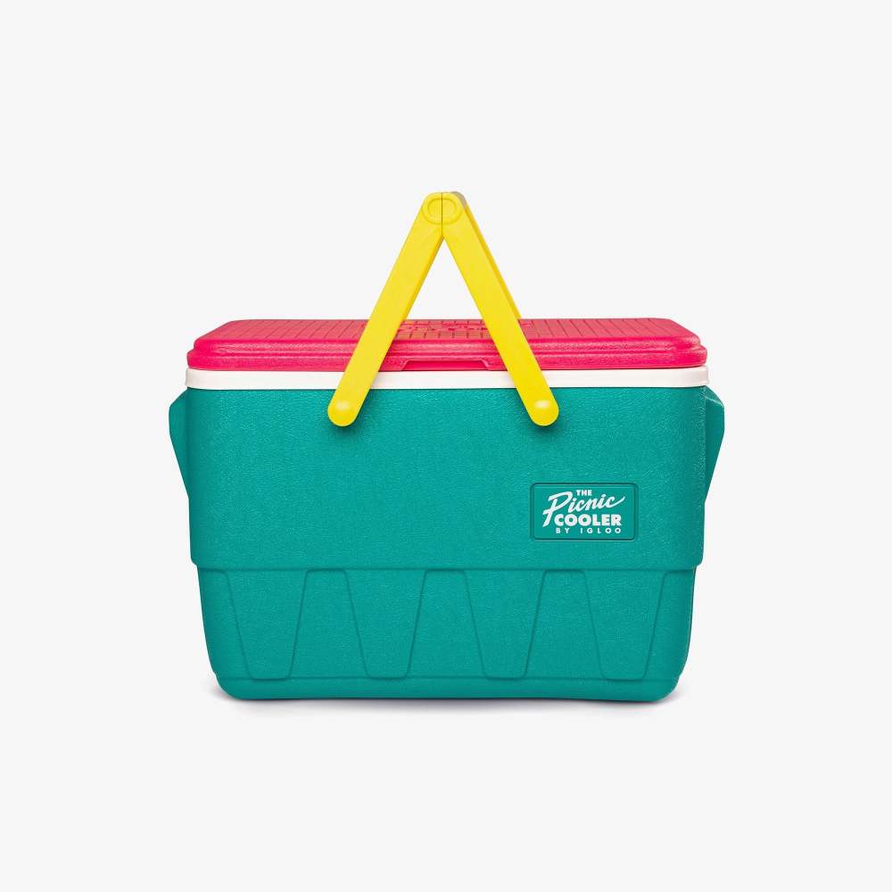 

Igloo Retro Picnic Cooler Jade/Bold Magenta/Livewire Yellow 25qt