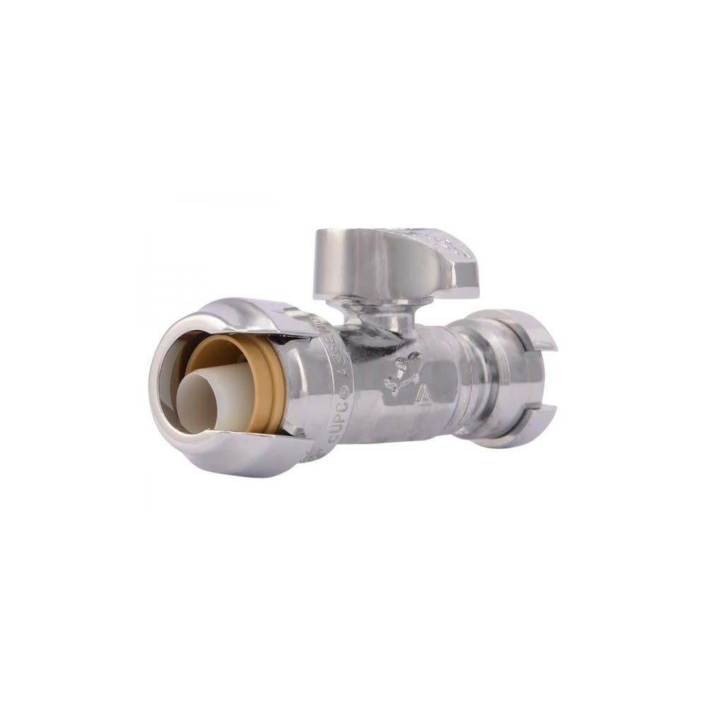 

SharkBite 1/2" PTC T x 1/4" S Brass Straight Stop Valve