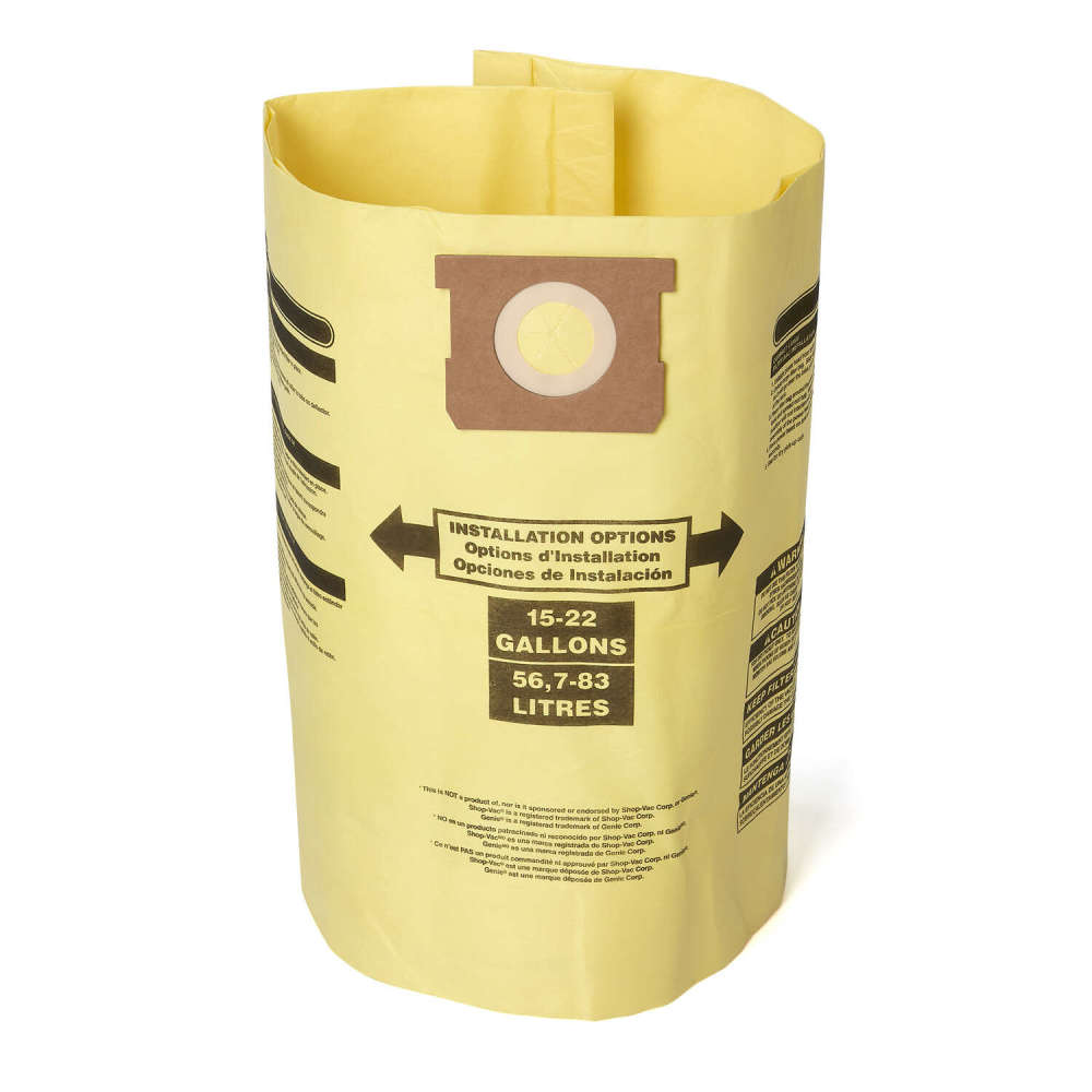 

Craftsman 2 x 7" 15 to 22 Gallon Fine Dust Collection Filter Bag 2pc