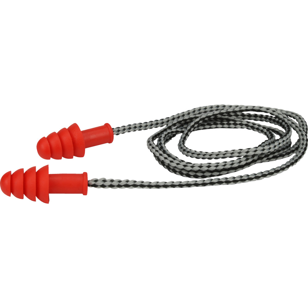 

PIP Ear Plug Red Reusable Thermoplastic Rubber 4 Flange Corded