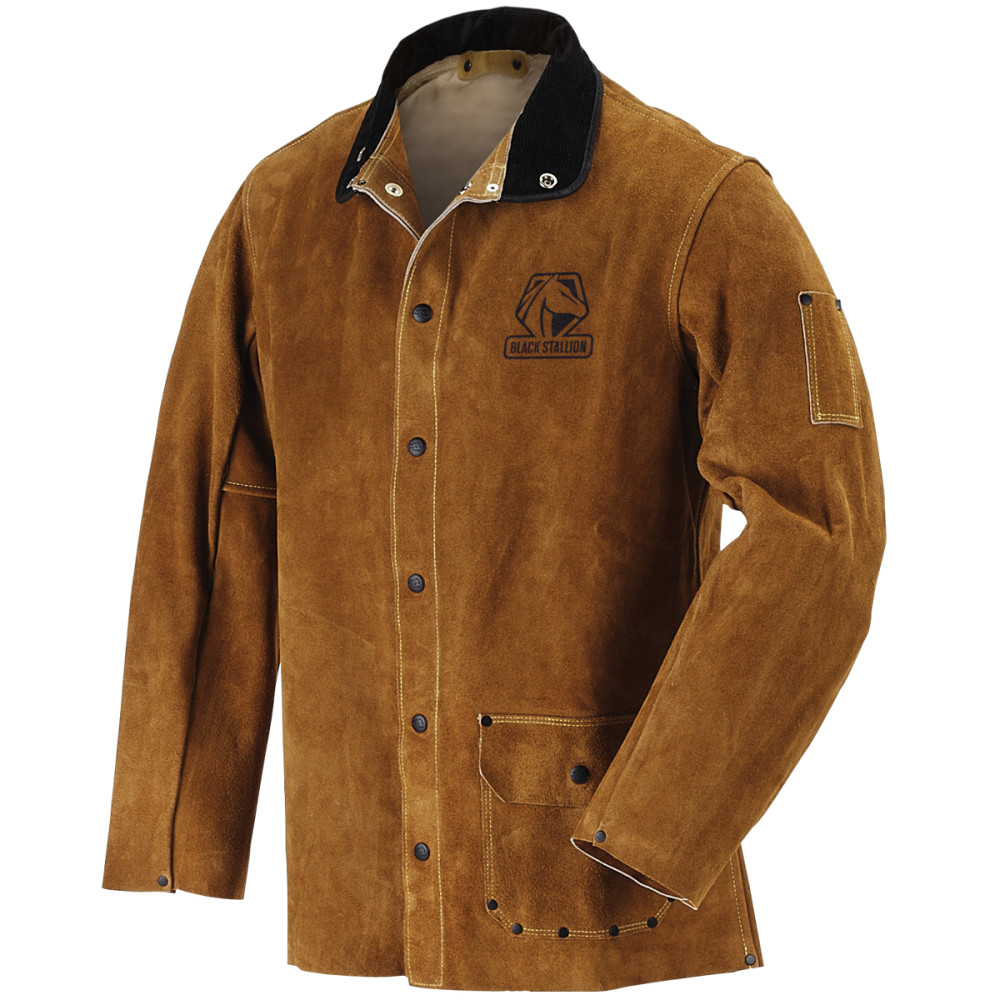 

Black Stallion Welding Jacket Brown Split Cowhide Leather XL
