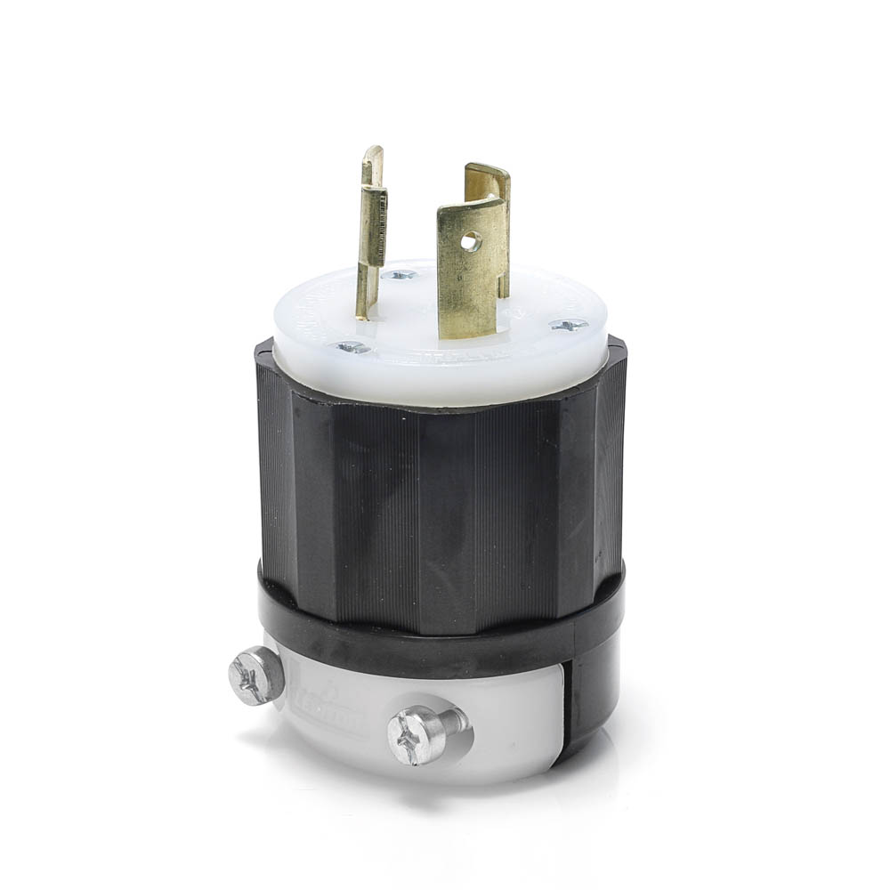 

Leviton Locking Plug 30A 250V 2 Pole 3 Wire Black & White Nylon