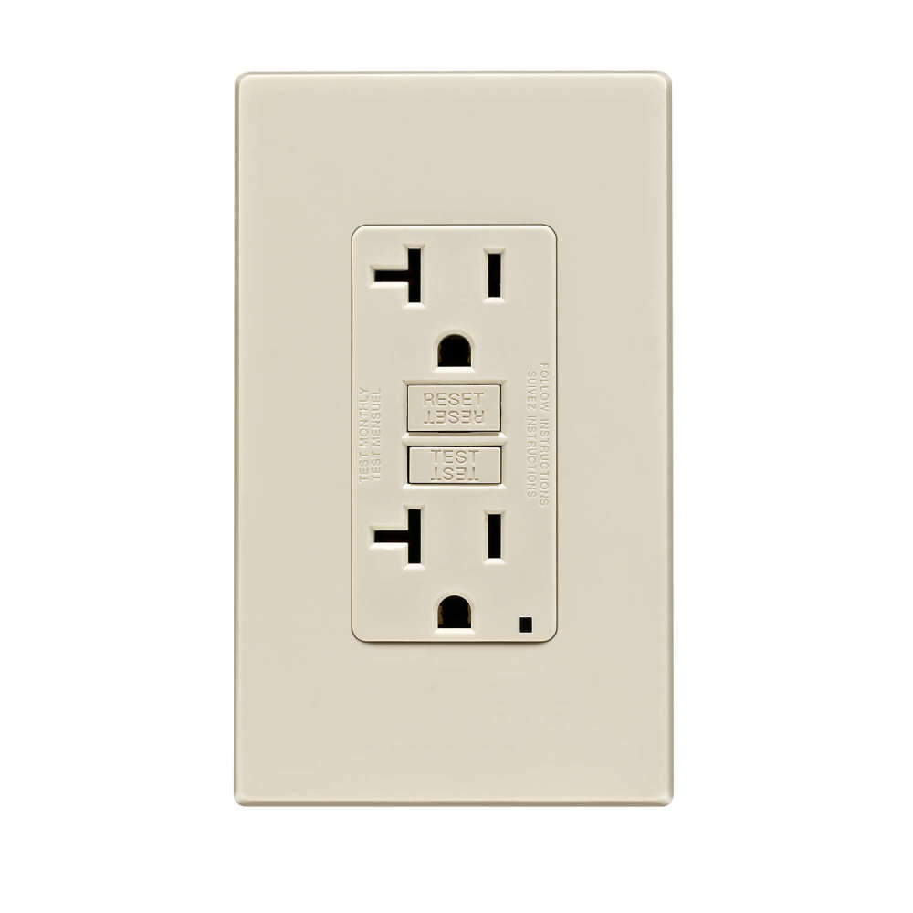 

Leviton SmartlockPro NEMA 5-20R GFCI Outlet 20A 125V Light Almond