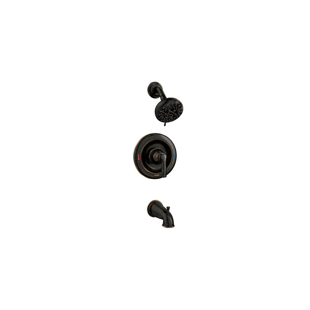 

Moen Hilliard Tub/Shower Faucet Bronze 4" Spray Head 1 Handle
