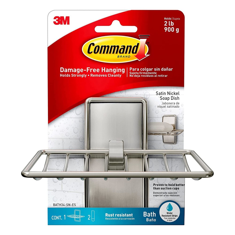 

3M Command Bath Satin Nickel Soap Dish
