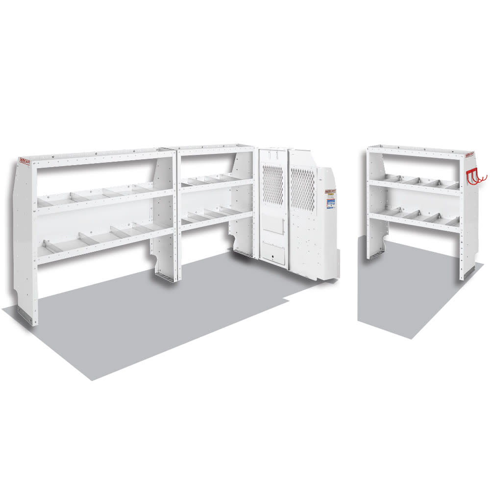

Commercial Shelving Package for Full-Size, 135 Inch Wheel Base GM Savana and Chevrolet Express Vans