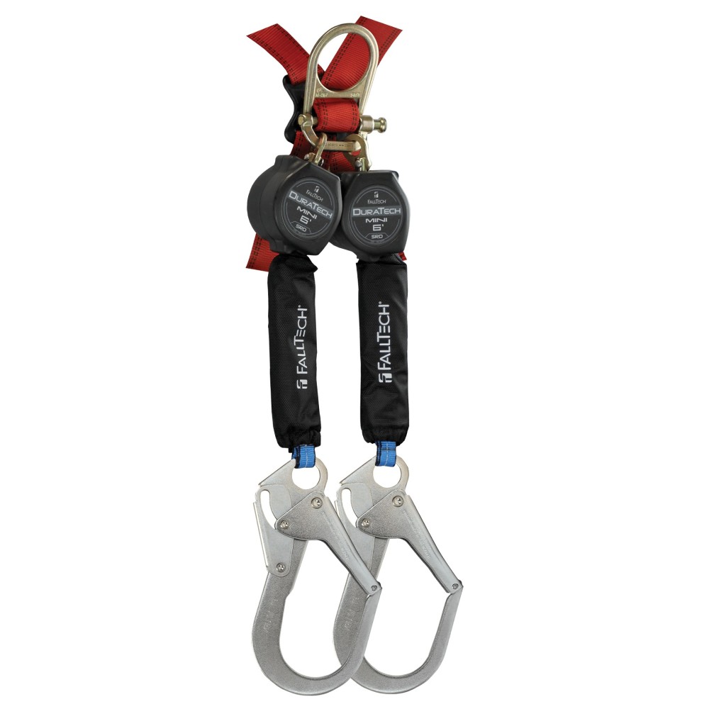 

FallTech DuraTech 6' Dual Leg Mini Personal SRL with Steel Hook