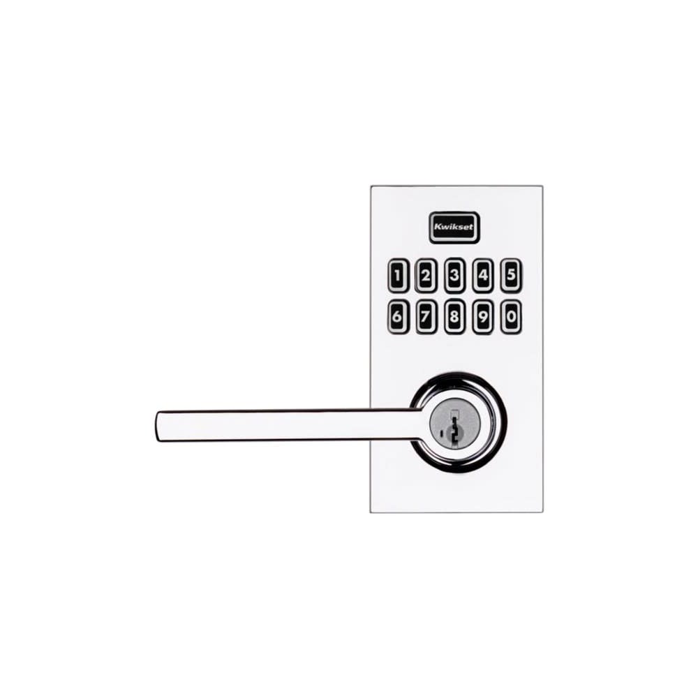 

Polished Chrome Keyless Entry Residential Electronic Door Lever