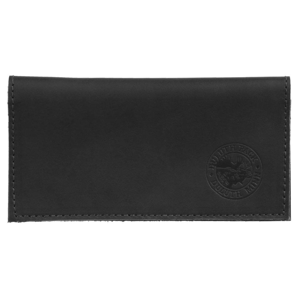 

Black Smooth Leather Checkbook Cover
