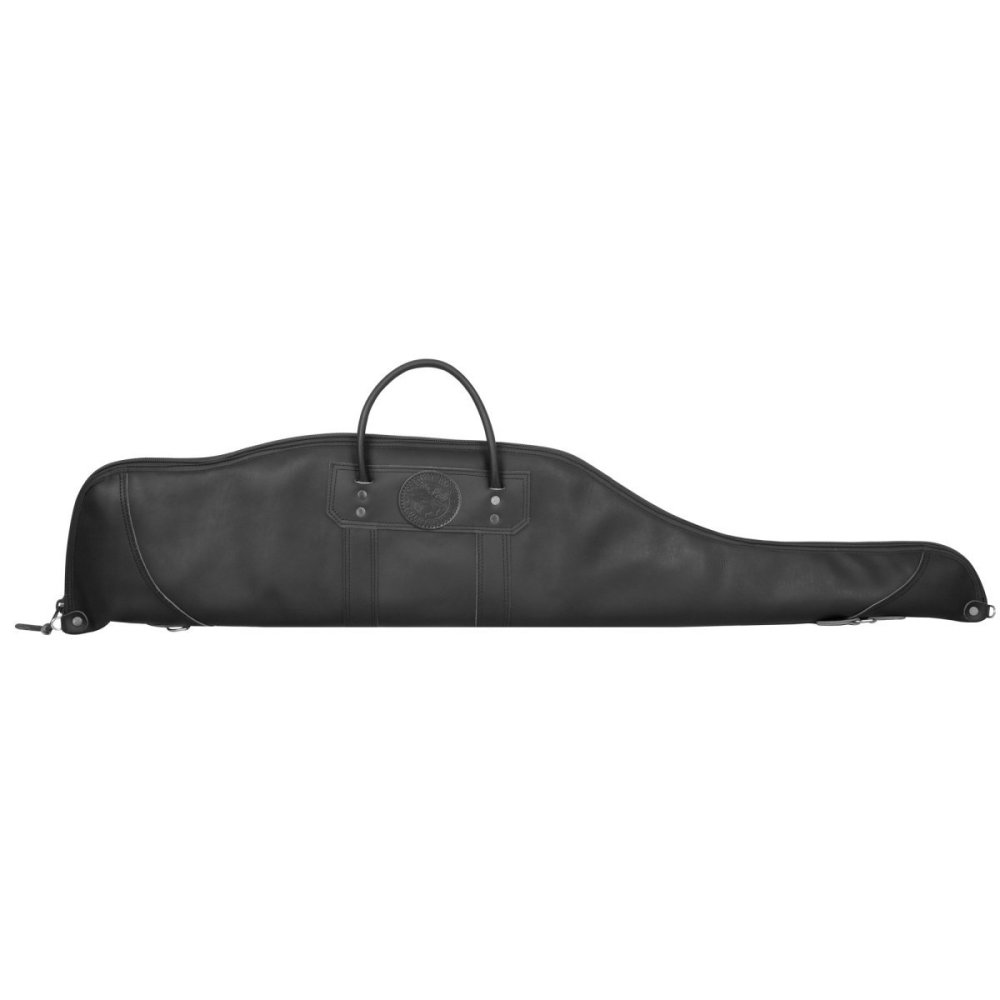 43 In. L Black Smooth Leather Rifle Case With Scope