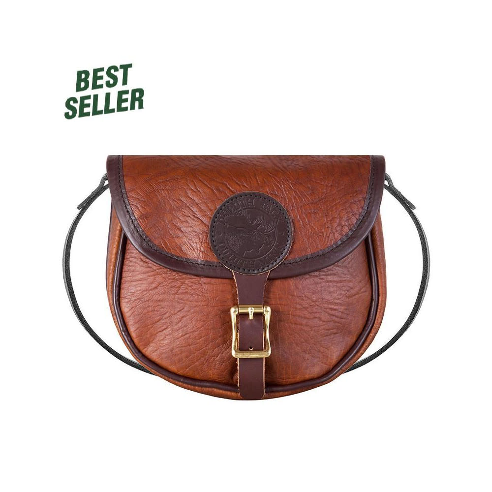 

2 Liter Capacity Brown Small Bison Leather Shell Purse