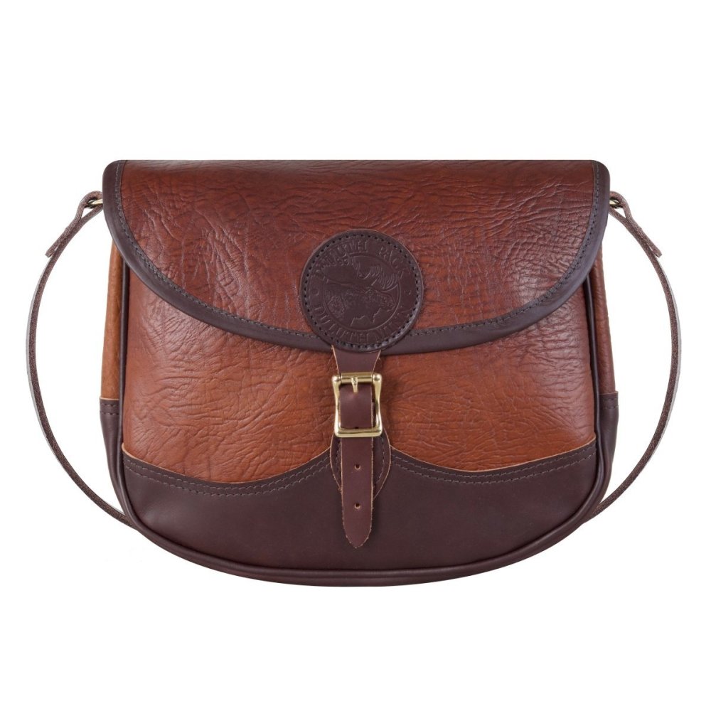 

3 Liter Capacity Brown Trim Leather Conceal & Carry Shell Purse