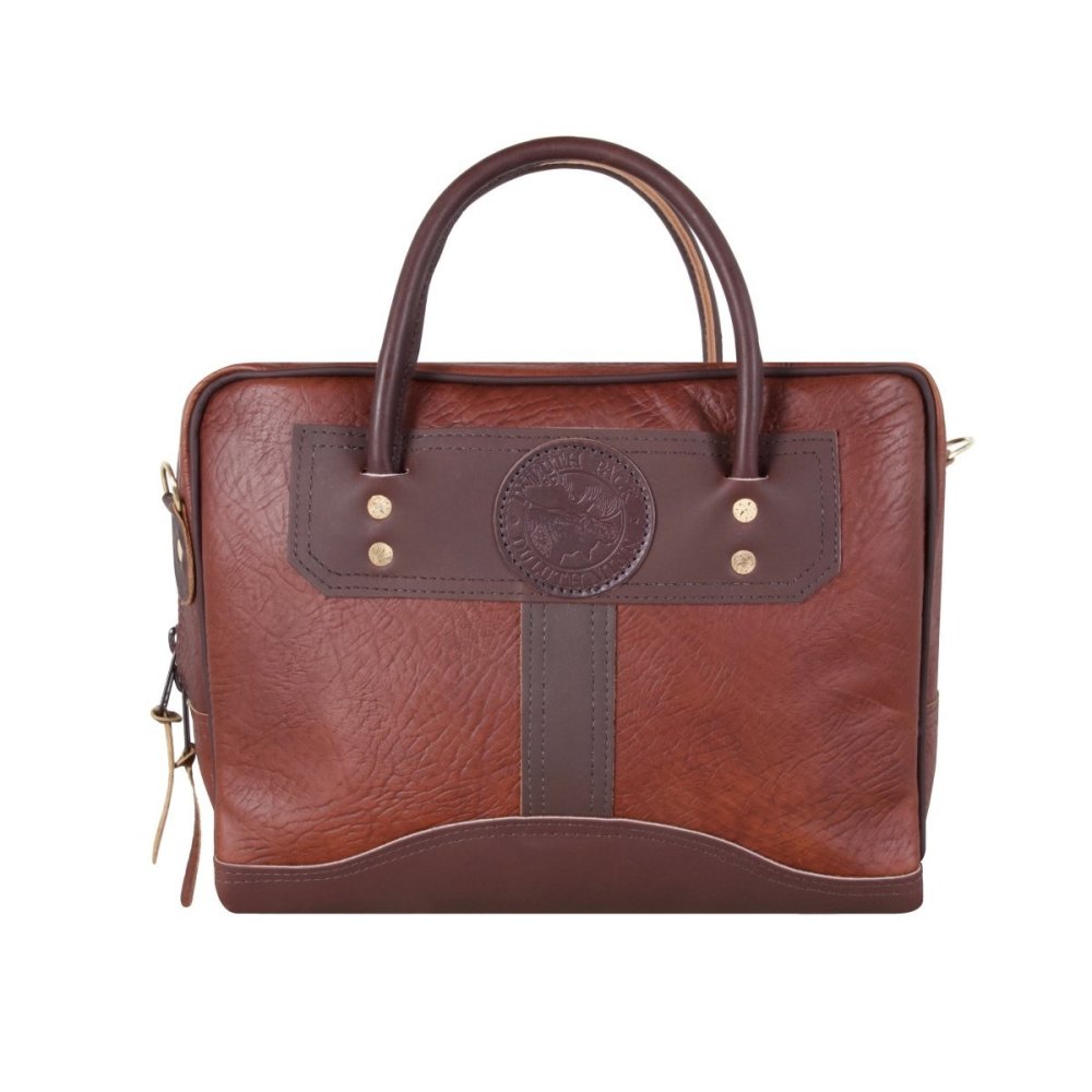 

10 Liter Capacity Brown Standard Small Bison Leather Briefcase