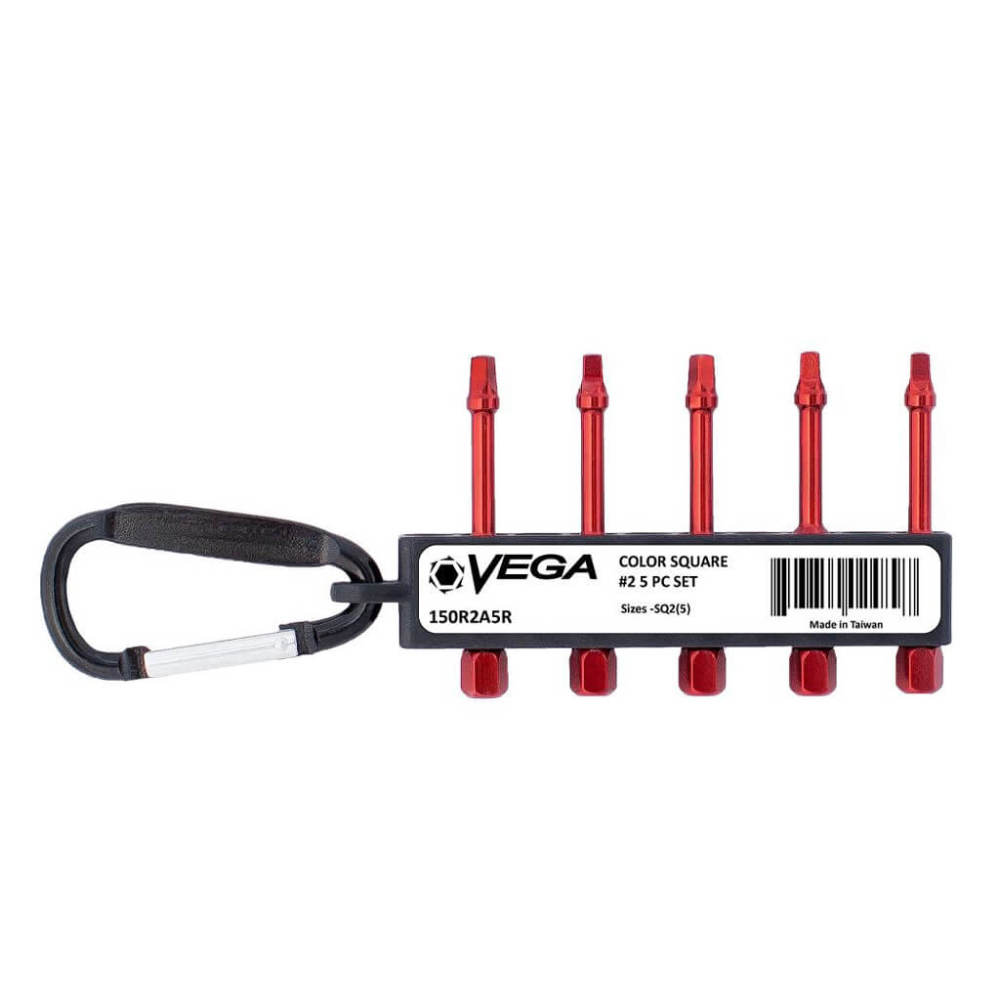 

Vega #2 x 2" Color Square Bits Set 5pc