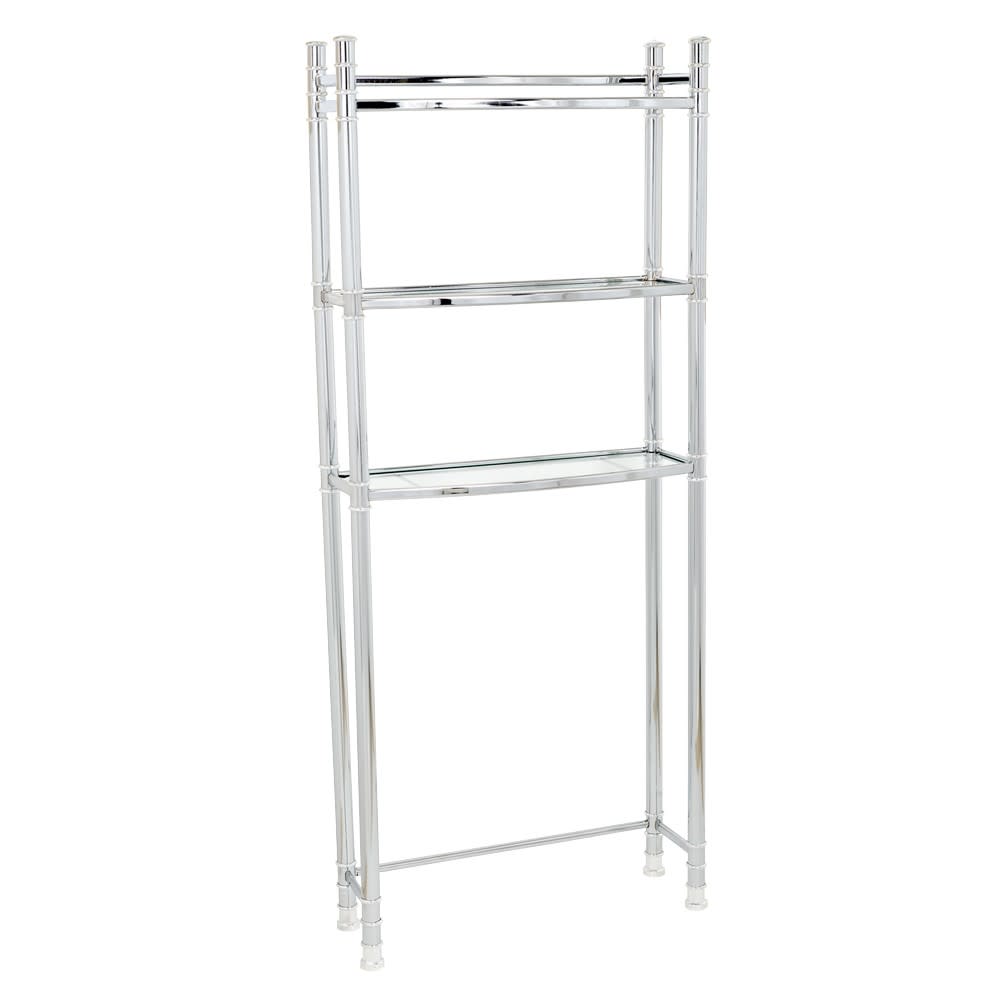 

Zenith Over the Toilet Freestanding Spacesaver Chrome Steel