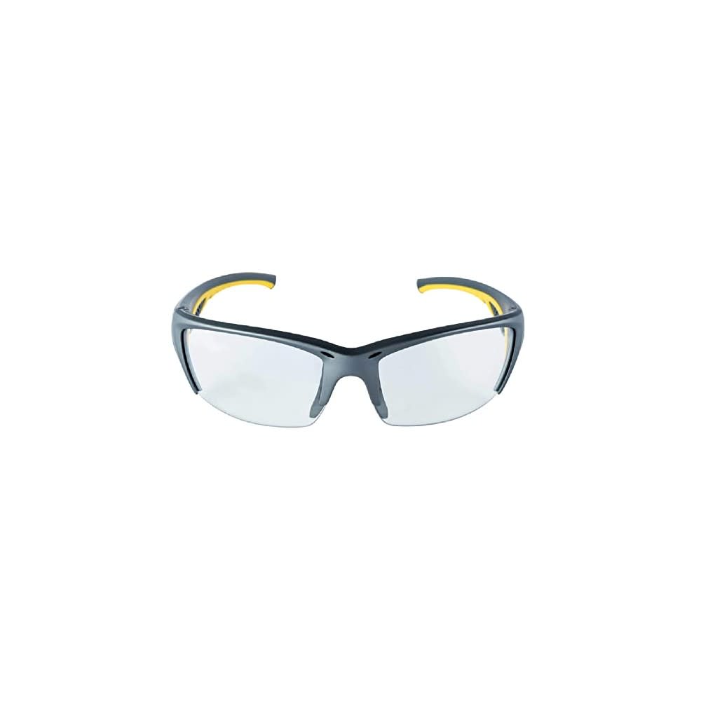 3M Accented Temple Gray/Yellow Frame Clear Lens Safety Glasses
