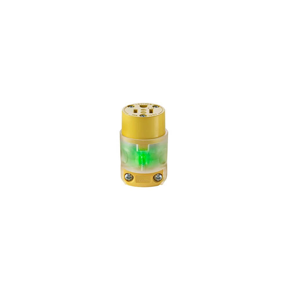 

Leviton 15A 125V 2 Pole 3 Wire Straight Blade Lighted Connector