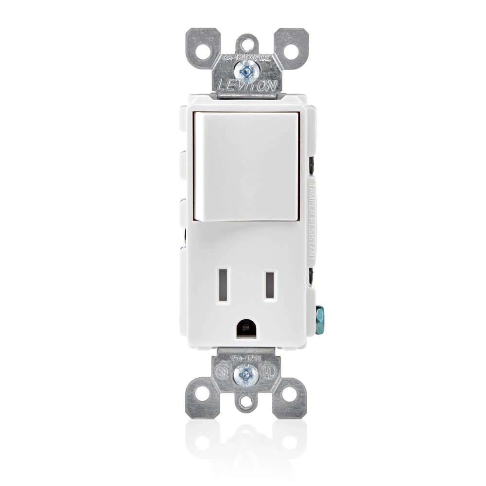 

Leviton Combination Decora Switch & Receptacle/Outlet 15A White