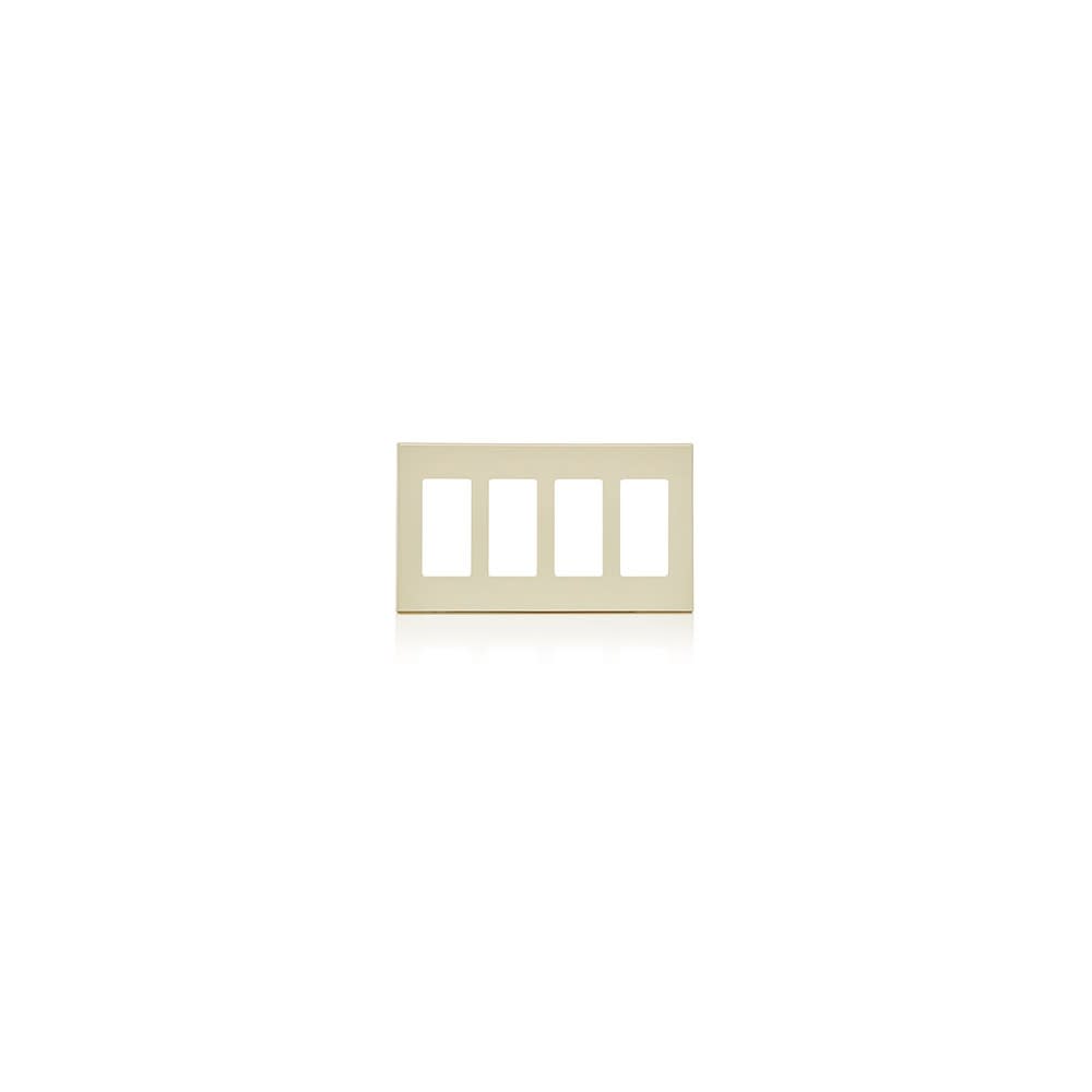 

Leviton 4 Gang Decora Plus Light Almond Screwless Wallplate