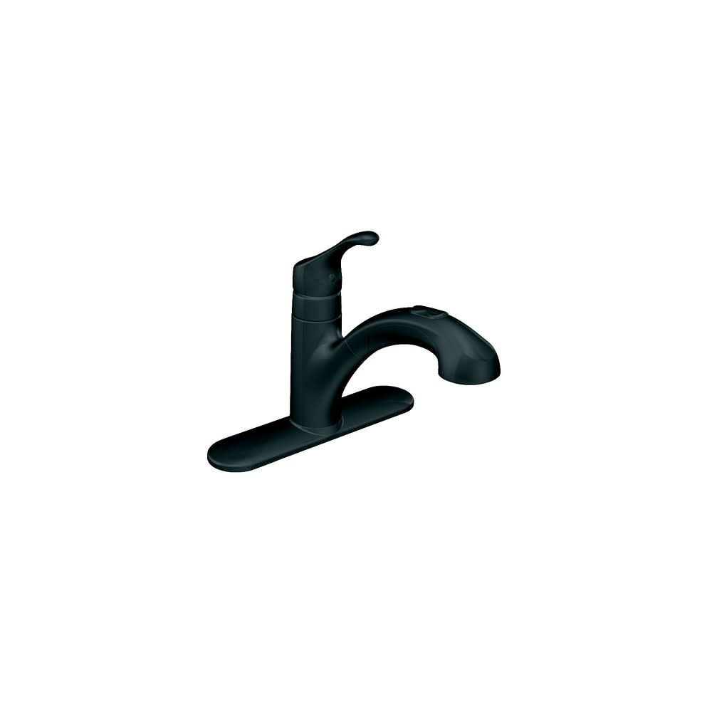 

Moen Renzo Kitchen Faucet Matte Black 1 Handle Low Arc Pullout