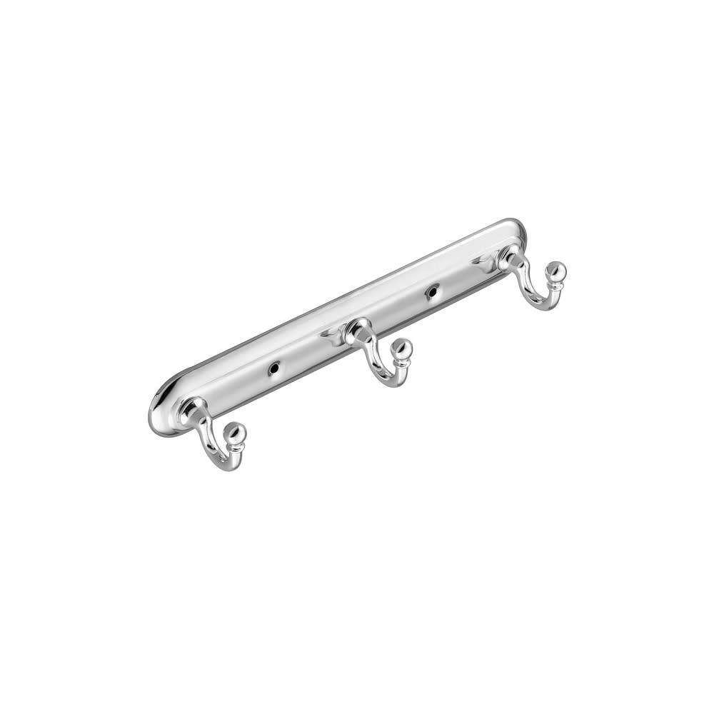 

Moen Yorkshire 10" Bar Triple Robe Hook Chrome Zinc