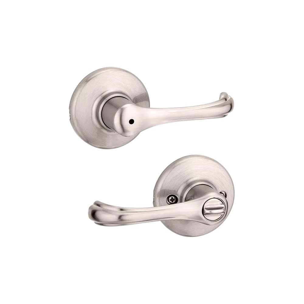 

Kwikset Satin Nickel Bed/Bath Dorian Privacy Door Lever