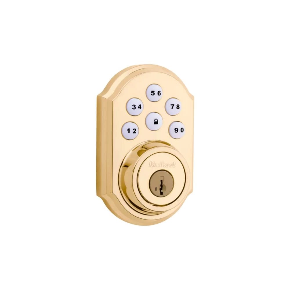 

Kwikset Polished Brass Keyless Entry Electronic Single Cylinder Deadbolt