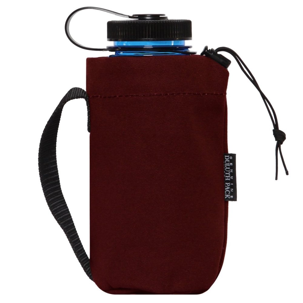

Duluth Pack Burgundy Canvas Water Bottle Pouch