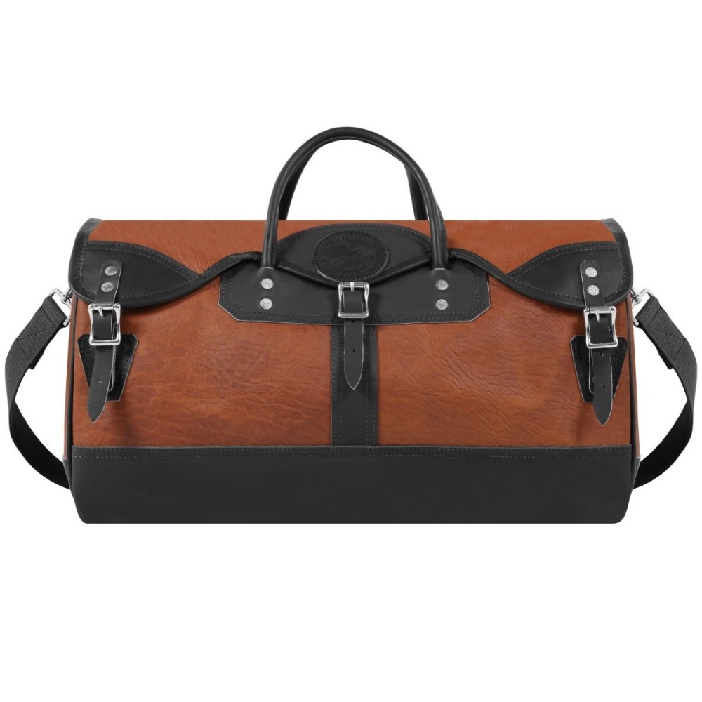 

Duluth Pack 48 Liter Capacity Black Trim Bison Leather Sportsman's Duffel