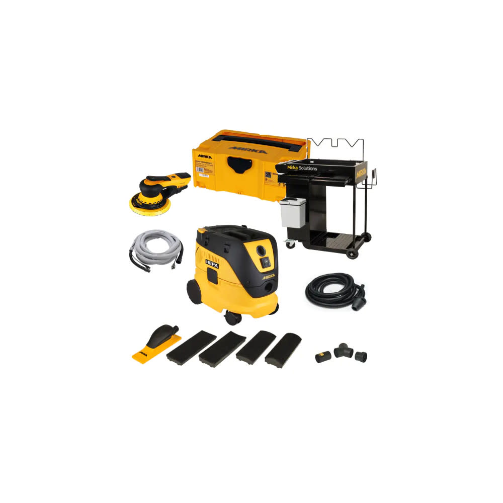 

Mirka 6" 5mm Orbit Sander Electric Dust Free Cart System