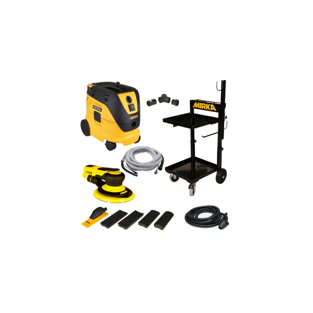 

Mirka 6" 5mm Orbit Sander Electric Dust Free Trolley System