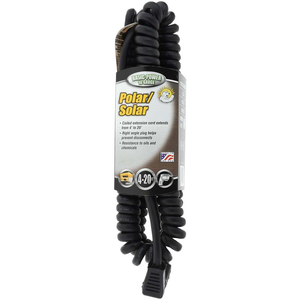 

Southwire 4-20' Black 16/3 SJEOW Coiled Extension Cord