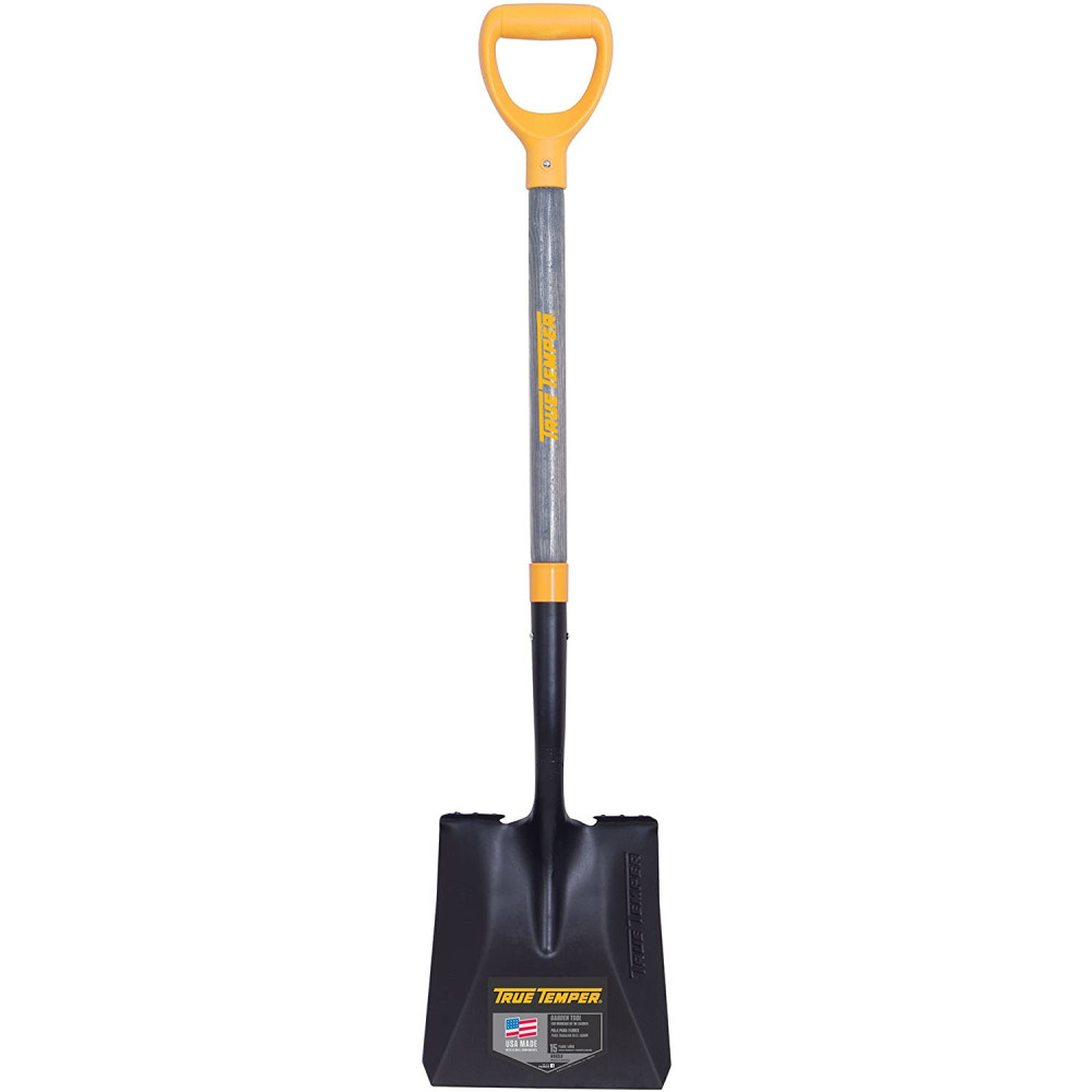 

True Temper Square Point Shovel with D-Grip on Hardwood Handle