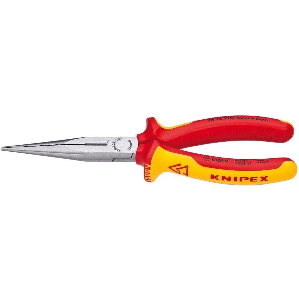 

Knipex Long Nose Pliers 200 mm 1000V Insulated