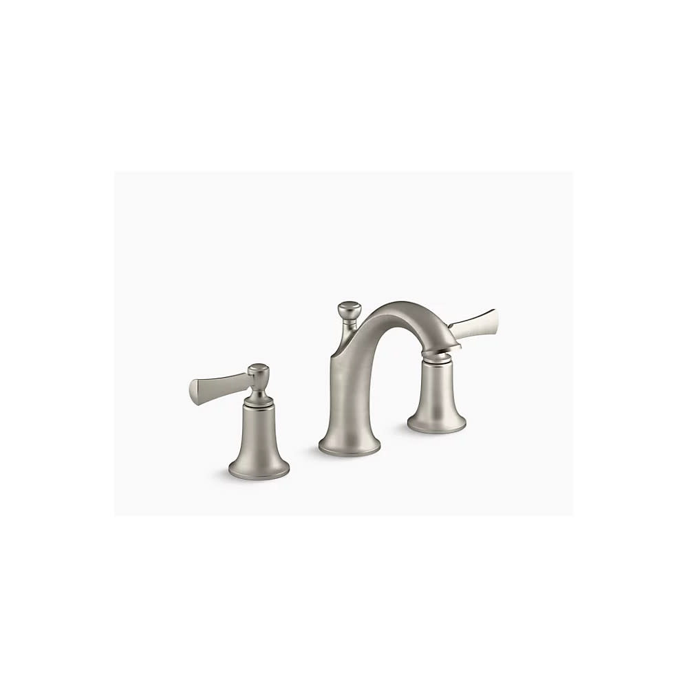 

Kohler Elliston Bathroom Sink Faucet Nickel 2 Handle Widespread
