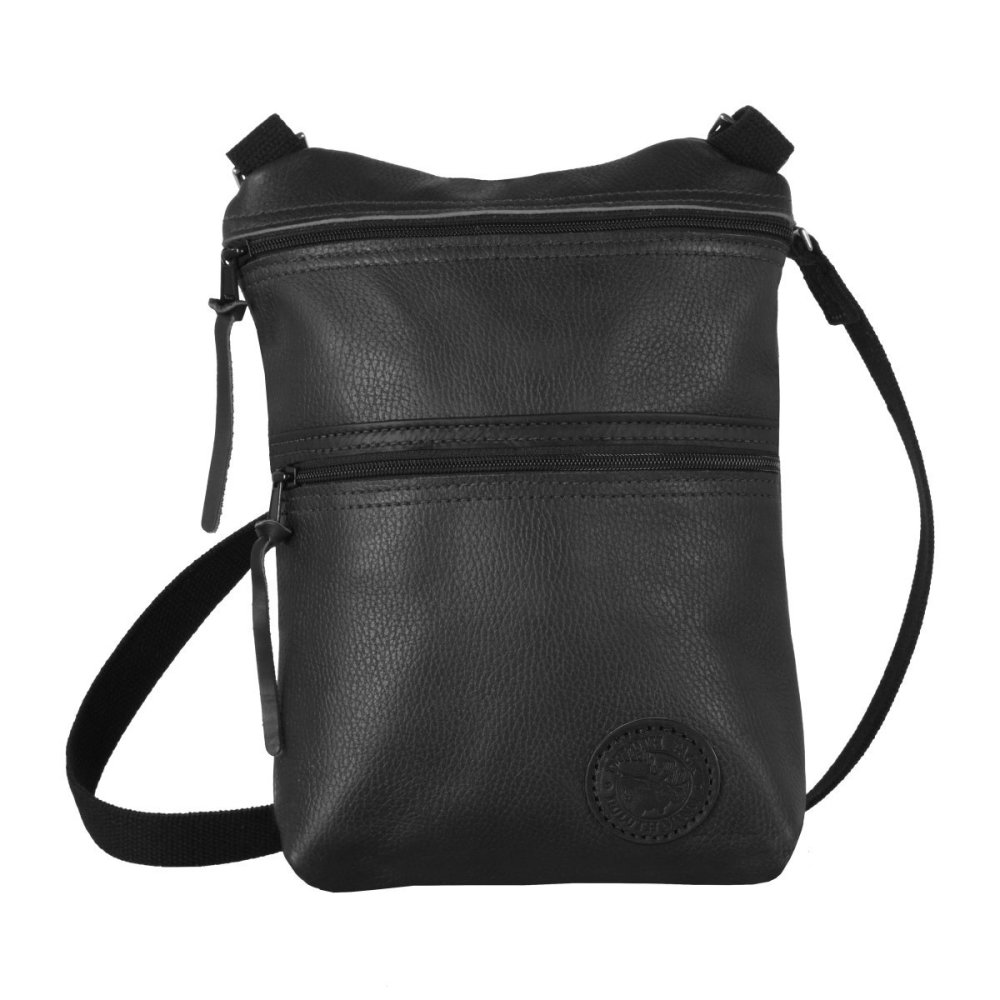 

Duluth Pack 4 Liter Capacity Black Pebbled Leather Traverse Crossbody Bag