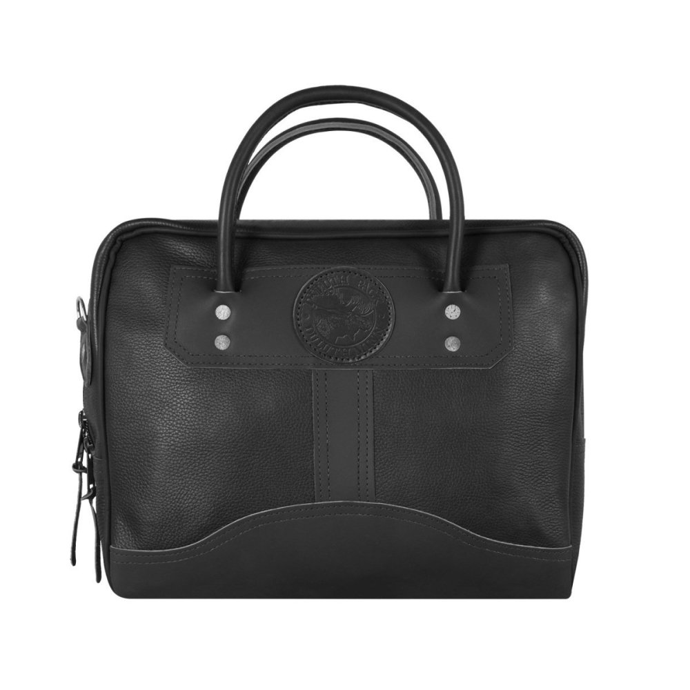 

Duluth Pack 10 Liter Capacity Black Standard Small Pebbled Leather Briefcase