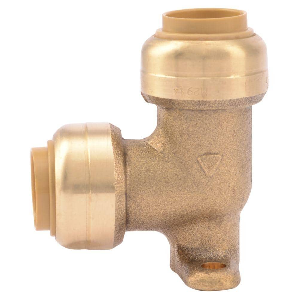 Sharkbite 1/2" Push T x 1/2" D Push Brass Drop Ear Elbow