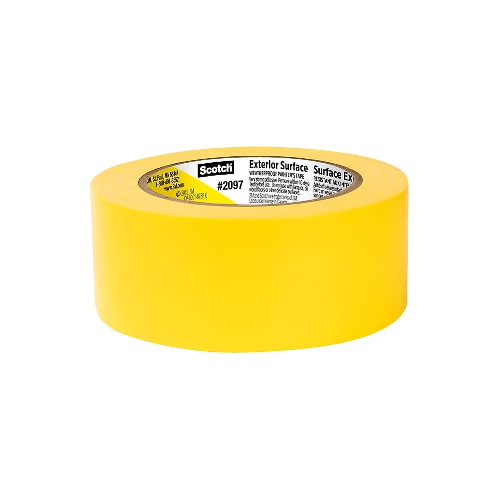 

3M Scotch Exterior Surface Painters Tape 1.88" x 45yd Yellow