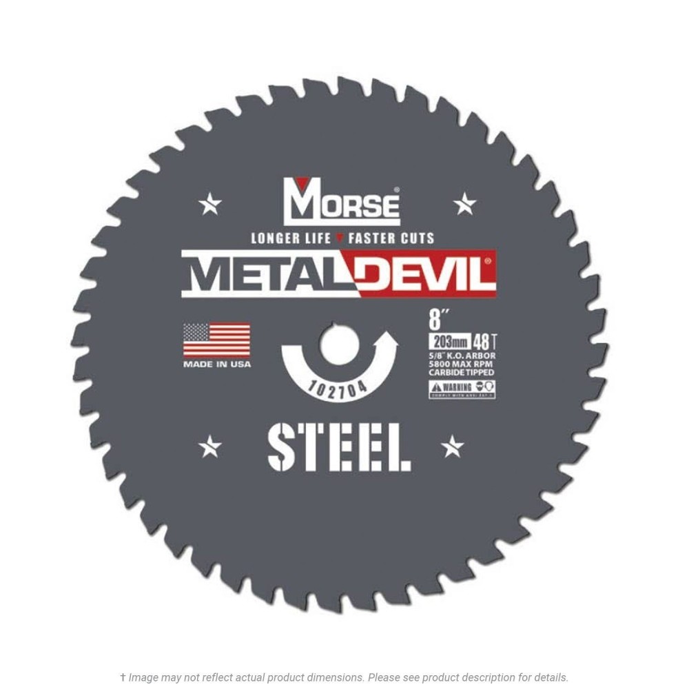 

MK Morse 8" 48 Tooth Metal Devil Steel Circular Saw Blade