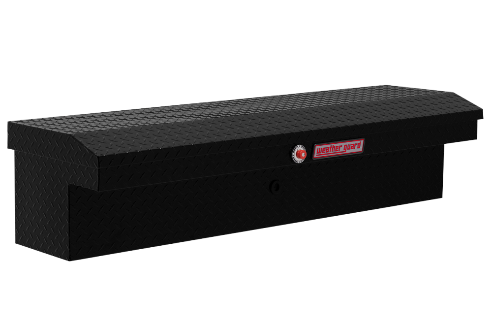 

Weather Guard 56" Low Profile Lo-Side Truck Tool Box Aluminum Gloss Black