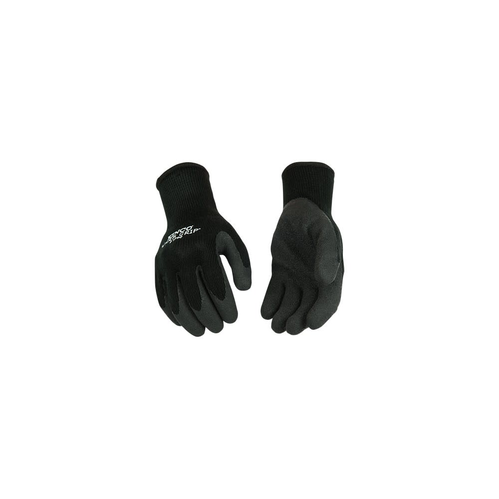 Kinco Black Acrylic Thermal Knit & Latex Palm Glove Large