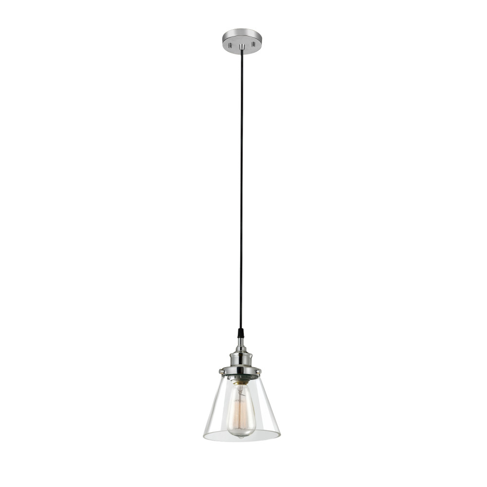 

Globe Electric Parker Pendant Light 60W Plug In/Hardwire Chrome